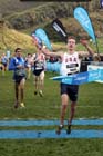 Bobby Mack (USA) wins the senior mens BUPA Great Edinburgh Cross Country.